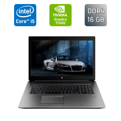 Мобильная рабочая станция HP zBook 17 G6 / 17.3" (1920x1080) IPS / Intel Core i5-9400H (4 (8) ядра по 2.5 - 4.3 GHz) / 16 GB DDR4 / 500 GB SSD / nVidia Quadro T1000, 4 GB GDDR5, 128-bit / WebCam / TouchID