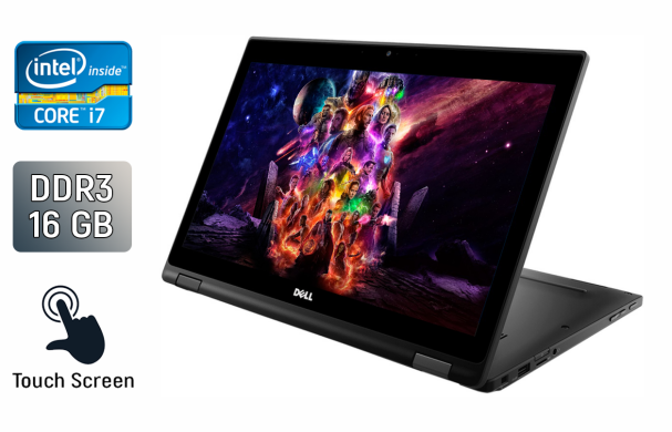 Нетбук-трансформер Dell Latitude 5289 / 12.5" (1920x1080) IPS Touch / Intel Core i7-7600U (2 (4) ядра по 2.8 - 3.9 GHz) / 16 GB DDR3 / 480 GB SSD / Intel HD Graphics 620 / WebCam / HDMI / Windows 10