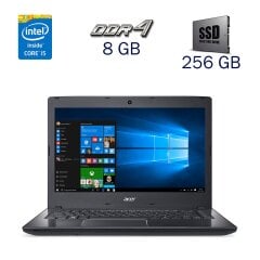 Ноутбук Acer TravelMate P249-M / 14.0" (1366x768) TN / Intel Core i5-6200U (2 (4) ядра по 2.3 - 2.8 GHz) / 8 GB DDR4 / 256 GB SSD / WebCam / Windows 10 Pro LIC