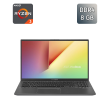 Ноутбук Asus VivoBook F512 / 15.6" (1920x1080) IPS / AMD Ryzen 3 3200U (2 (4) ядра по 2.6 - 3.5 GHz) / 8 GB DDR4 / 256 GB SSD / AMD Radeon Vega 3 Graphics / WebCam / TouchID / Windows 10