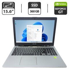 Ноутбук Б-класс Asus R553L / 15.6" (1366x768) TN / Intel Core i7-4500U (2 (4) ядра по 1.8 - 3.0 GHz) / 12 GB DDR3 / 360 GB SSD / nVidia GeForce 840M, 2 GB GDDR3, 64-bit / WebCam / DVD-ROM