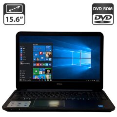 Ноутбук Б-клас Dell Inspiron 3537 / 15.6" (1366x768) TN / Intel Core i3-4010U (2 (4) ядра по 1.7 GHz) / 8 GB DDR3 / 500 GB HDD / Intel HD Graphics 4400 / WebCam / DVD-ROM / Windows 10 Pro