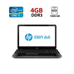 Ноутбук Б-клас HP Envy dv6t-7200 / 15.6" (1366x768) TN / Intel Core i7-3630QM (4 (8) ядра по 2.4 - 3.4 GHz) / 4 GB DDR3 / 1000 GB HDD / Intel HD Graphics 4000 / WebCam