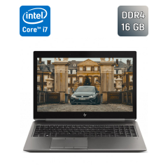 Ноутбук Б-класс HP Zbook 15u G6 / 15.6" (1920x1080) IPS / Intel Core i7-8665U (4 (8) ядра по 1.9 - 4.8 GHz) / 16 GB DDR4 / 256 GB SSD / Intel UHD Graphics / WebCam / TouchID