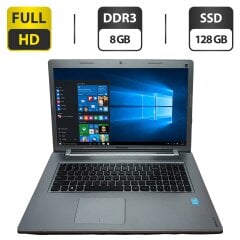 Ноутбук Lenovo IdeaPad Z710 / 17.3" (1920x1080) TN / Intel Core i5-4200U (2 (4) ядра по 1.6 - 2.6 GHz) / 8 GB DDR3 / 128 GB SSD / Intel HD Graphics 4400 / WebCam / DVD-ROM