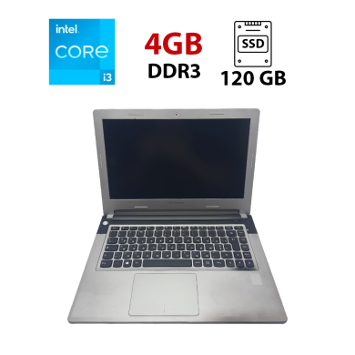 Ноутбук Б-класс Lenovo ThinkPad M30-70 / 15.6" (1366x768) TN / Intel Core i3-4030U (2 (4) ядра по 1.9 GHz) / 4 GB DDR3 / 120 GB SSD / Intel&nbsp;HD Graphics 4400 / WebCam / Не держит