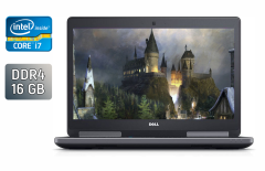 Ноутбук Dell Precision 7520 / 15.6" (1920x1080) IPS / Intel Core i7-6820HQ (4 (8) ядра по 2.7 - 3.6 GHz) / 16 GB DDR4 / 512 GB SSD / Intel HD Graphics 530 / WebCam / TouchID