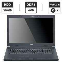 Ноутбук Fujitsu Amilo Li3910 / 18.4" (1680x945) TN / Intel Pentium T3400 (2 ядра по 2.16 GHz) / 4 GB DDR3 / 320 GB HDD / Intel GMA Graphics 4500M / WebCam / DVD-ROM