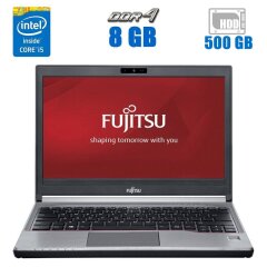 Ноутбук Fujitsu Lifebook E736 / 13.3" (1366x768) TN / Intel Core i5-6300U (2 (4) ядра по 2.4 - 3.0 GHz) / 8 GB DDR4 / 500 GB HDD / Intel HD Graphics 520 / WebCam / Windows 10 Pro