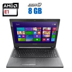 Ноутбук Б-класс Lenovo G50-45 / 15.6" (1366x768) TN / AMD E1-6010 (2 ядра по 1.35 GHz) / 8 GB DDR3 / 120 GB SSD / AMD Radeon R2 Graphics / WebCam 