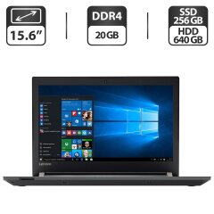 Ноутбук Lenovo V510-15IKB / 15.6" (1366x768) TN / Intel Core i5-7200U (2 (4) ядра по 2.5 - 3.1 GHz) / 20 GB DDR4 / 256 GB SSD + 640 GB HDD / Intel HD Graphics 520 / WebCam / DVD-ROM