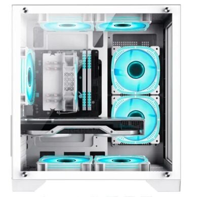 Новий ігровий ПК Ice Infinity Mini White Tower / AMD Ryzen 5 5500 (6 (12) ядер по 3.6 - 4.2 GHz) / 16 GB DDR4 / 480 GB SSD / nVidia GeForce GTX 1070, 8 GB GDDR5, 256-bit Новий ігровий ПК Ice Infinity Mini White Tower / AMD Ryzen 5 5500 (6 (12) ядер по 3.6 - 4.2 GHz) / 16 GB DDR4 / 480 GB SSD / nVidia GeForce GTX 1070, 8 GB GDDR5, 256-bit
