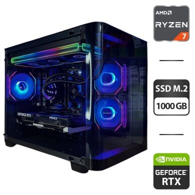 Сборка под заказ: новый игровой ПК AeroCool P300C Tower / AMD Ryzen 7 7800X3D (8 (16) ядер по 4.2 - 5.0 GHz) / 32 GB DDR5 / 1000 GB SSD M.2 / nVidia GeForce RTX 5070 Ti, 16 GB GDDR7, 256-bit / 750W