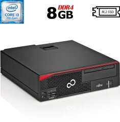 Компьютер Fujitsu Esprimo D757 E90+ SFF / Intel Core i3-7100 (2 (4) ядра по 3.9 GHz) / 8 GB DDR4 / 120 GB SSD M.2 / Intel HD Graphics 630 / 280W / DVD-ROM / DisplayPort