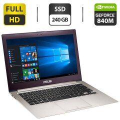 Ультрабук Asus ZenBook UX32L / 13.3" (1920x1080) IPS / Intel Core i7-4510U (2 (4) ядра по 2.0 - 3.1 GHz) / 8 GB DDR3 / 240 GB SSD / nVidia GeForce 840M, 2 GB GDDR3, 64-bit / WebCam / HDMI / Windows 10 Home
