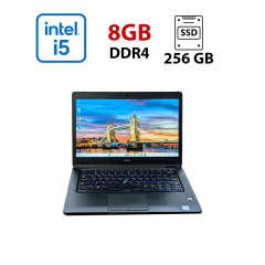 Ультрабук Dell Latitude 5480 / 14" (1920x1080) IPS / Intel Core i5-6300U (2 (4) ядра по 2.4 - 3.0 GHz) / 8 GB DDR4 / 256 GB SSD / Intel HD Graphics 520 / WebCam / HDMI