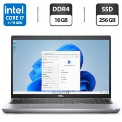 Ультрабук Dell Latitude 5521 / 15.6" (1920x1080) IPS / Intel Core i7-11850H (8 (16) ядер по 2.5 - 4.8 GHz) / 16 GB DDR4 / 256 GB SSD / Intel UHD Graphics / WebCam