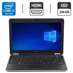 Нетбук Dell Latitude E7240 / 12.5" (1366x768) TN / Intel Core i5-4200M (2 (4) ядра по 2.5 - 3.1 GHz) / 8 GB DDR3 / 256 GB SSD / Intel HD Graphics 4600 / WebCam / HDMI