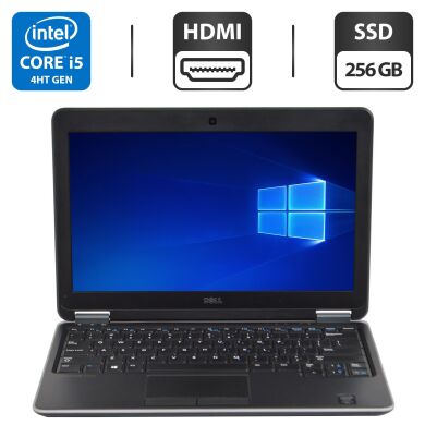 Нетбук Dell Latitude E7240 / 12.5" (1366x768) TN / Intel Core i5-4200M (2 (4) ядра по 2.5 - 3.1 GHz) / 8 GB DDR3 / 256 GB SSD / Intel HD Graphics 4600 / WebCam / HDMI