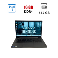 Ультрабук Lenovo ThinkBook 14 G2 ITL / 14" (1920x1080) IPS Touch / Intel Core i5-1135G7 (4 (8) ядра по 2.4 - 4.2 GHz) / 16 GB DDR4 / 512 GB SSD NVMe / Intel Iris Xe Graphics / WebCam