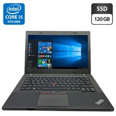 Ультрабук Lenovo ThinkPad L460 / 14" (1366x768) TN / Intel Core i5-6200U (2 (4) ядра по 2.3 - 2.8 GHz) / 8 GB DDR3 / 120 GB SSD / Intel HD Graphics 520 / WebCam