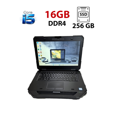 Защищенный ноутбук Dell Latitude 5414 Rugged / 14" (1366x768) TN / Intel Core i5-6300U (2 (4) ядра по 2.4 - 3.0 GHz) / 16 GB DDR4 / 256 GB SSD / Intel HD Graphics 520 / WebCam