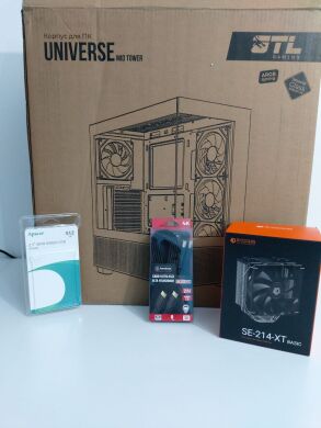 Ігровий ПК GTL Gaming Universe Black Tower / Intel Core i5-9400T (6 ядер по 1.8 - 3.4 GHz) / 16 GB DDR4 / 256 GB SSD M.2 + 512 GB SSD + 500 GB HDD / AMD Radeon RX 590, 8 GB GDDR5, 256-bit / 500W