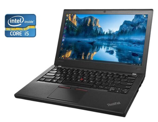 Нетбук Lenovo ThinkPad X260 / 12.5" (1366x768) TN / Intel Core i5-6300U (2 (4) ядра по 2.4 - 3.0 GHz) / 4 GB DDR4 / 128 GB SSD / Intel HD Graphics 520 / WebCam
