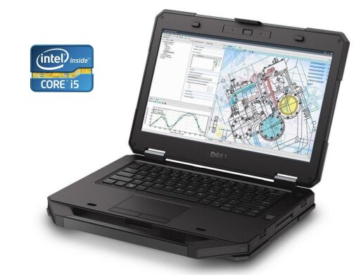 Защищенный ноутбук Dell Latitude 14 Rugged 5414 / 14" (1366x768) TN / Intel Core i5-6300U (2 (4) ядра по 2.4 - 3.0 GHz) / 16 GB DDR3 / 240 GB SSD / Intel HD Graphics 520 / WebCam 