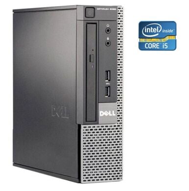 Неттоп Б-клас Dell Optiplex 9020 USFF / Intel Core i5-4590S (4 ядра по 3.0 - 3.7 GHz) / 8 GB DDR3 / 240 GB SSD / Intel HD Graphics 4600 / DVD-RW