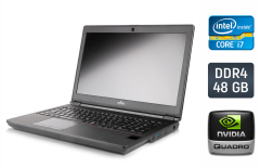 Мобильная рабочая станция Fujitsu Celsius H780 / 15.6" (1920x1080) IPS / Intel Core i7-8750H (6 (12) ядер по 2.2 - 4.1 GHz) / 48 GB DDR4 / 512 GB SSD / nVidia Quadro P600, 4 GB GDDR5, 128-bit / WebCam / HDMI / Windows 10