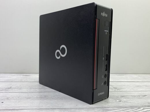 Неттоп Fujitsu Esprimo Q558 Mini USFF / Intel Core i3-9100T (4 ядра по 3.1 - 3.7 GHz) / 8 GB DDR4 / 256 GB SSD M.2 / Intel UHD Graphics 630 / Блок питания