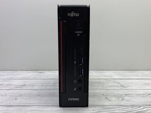 Неттоп Fujitsu Esprimo Q558 Mini USFF / Intel Core i3-9100T (4 ядра по 3.1 - 3.7 GHz) / 8 GB DDR4 / 256 GB SSD M.2 / Intel UHD Graphics 630 / Блок питания
