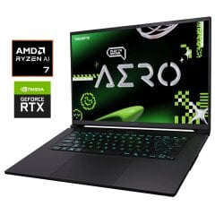 Ігровий ноутбук Gigabyte Aero X16 1WH Copilot+ / 16" (2560x1600) IPS / AMD Ryzen AI 7 350 (8 (16) ядер по 2.0 - 5.0 GHz) / 16 GB DDR5 / 1000 GB SSD NVMe / nVidia GeForce RTX 5070, 8 GB GDDR7, 128-bit / WebCam