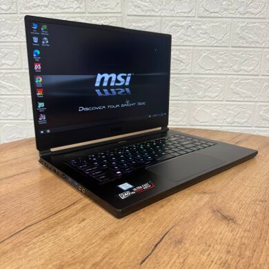 Игровой ноутбук Б-класс MSI GS65 Stealth 9SG / 15.6" (1920x1080) IPS / Intel Core i7-9750H (6 (12) ядра по 2.6&nbsp;- 4.5&nbsp;GHz) / 16 GB DDR4 / 512 GB SSD / nVidia GeForce RTX 2080 Max-Q, 8 GB GDDR6, 256-bit / WebCam
