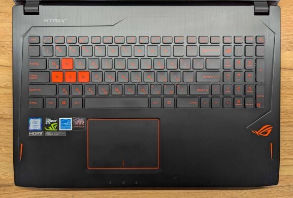 Ігровий ноутбук Asus Strix GL502V / 15.6" (1920x1080) IPS / Intel Core i7-7700HQ (4 (8) ядра по 2.8 - 3.8 GHz) / 16 GB DDR4 / 256 GB SSD + 1000 GB HDD / nVidia GeForce GTX 1070, 8 GB GDDR5, 256-bit / WebCam / Windows 10