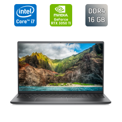 Ігровий ноутбук Б-клас Dell Vostro 15 7510 / 15.6" (1920x1080) IPS / Intel Core i7-11800H (8 (16) ядер по 2.3 - 4.6 GHz) / 16 GB DDR4 / 256 GB SSD / nVidia GeForce RTX 3050 Ti, 4 GB GDDR6, 128-bit / WebCam / Fingerprint