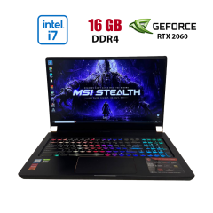 Ігровий ноутбук Б-клас MSI GS75 Stealth 9SF / 17.3" (1920x1080) IPS / Intel Core i7-10875H (8 (16) ядер по 2.3 - 5.1 GHz) / 16 GB DDR4 / 512 GB SSD / nVidia GeForce RTX 2060, 6 GB GDDR6, 192-bit / WebCam
