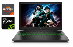 Ігровий ноутбук HP Pavilion Gaming 15-ec0095nr / 15.6" (1920x1080) IPS / AMD Ryzen 7 3750H (4 (8) ядер по 2.3 - 4.0 GHz) / 16 GB DDR4 / 512 GB SSD + 1000 GB HDD / nVidia GeForce GTX 1650, 4 GB GDDR6, 128-bit / WebCam / HDMI / Windows 10