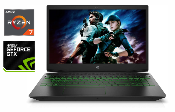 Ігровий ноутбук HP Pavilion Gaming 15-ec0095nr / 15.6" (1920x1080) IPS / AMD Ryzen 7 3750H (4 (8) ядер по 2.3 - 4.0 GHz) / 16 GB DDR4 / 512 GB SSD + 1000 GB HDD / nVidia GeForce GTX 1650, 4 GB GDDR6, 128-bit / WebCam / HDMI / Windows 10