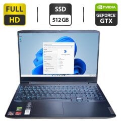 Ігровий ноутбук Lenovo IdeaPad Gaming 3 / 15.6" (1920x1080) IPS / AMD Ryzen 5 4600H (6 (12) ядер по 3.0 - 4.0 GHz) / 8 GB DDR4 / 512 GB SSD / nVidia GeForce GTX 1650, 4 GB GDDR5, 128-bit / WebCam
