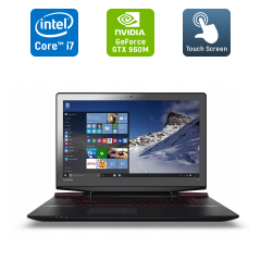 Ігровий ноутбук Lenovo IdeaPad Y700 / 15.6" (1920x1080) IPS Touch / Intel Core i7-6700HQ (4 (8) ядра по 2.6 - 3.5 GHz) / 16 GB DRR4 / 128 GB SSD + 500 GB HDD / nVidia GeForce GTX 960M, 4 GB GDDR5, 128-bit / WebCam / HDMI