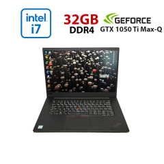Ігровий ноутбук Lenovo ThinkPad X1 Extreme / 15.6" (1920x1080) IPS / Intel Core i7-8750H (6 (12) ядра по 2.2 - 4.1 GHz) / 32 GB DDR4 / 512 GB SSD / nVidia GeForce GTX 1050 Ti Max-Q, 4 GB GDDR5, 128-bit / WebCam