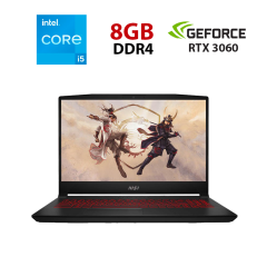 Игровой ноутбук MSI Katana GF66 11UE-021NEU / 15.6" (1920x1080) IPS / Intel Core i5-11400H (6 (12) ядер по 2.2 - 4.5 GHz) / 8 GB DDR4 / 240 GB SSD / nVidia GeForce RTX 3060, 6 GB GDDR6, 192-bit / WebCam