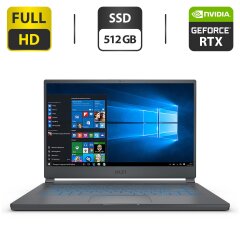 Игровой ноутбук MSI Stealth 15M A11UEK / 15.6" (1920x1080) IPS / Intel Core i7-11375H (4 (8) ядра по 3.3 - 5.0 GHz) / 16 GB DDR4 / 512 GB SSD / nVidia GeForce RTX 3060, 6 GB GDDR6, 192-bit / WebCam / HDMI