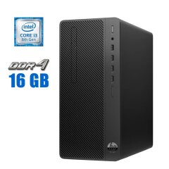 Компьютер HP 290 G3 Tower / Intel Core i3-8100 (4 ядра по 3.6 GHz) / 16 GB DDR4 / 120 GB SSD M.2 + 500 GB HDD / Intel UHD Graphics 630