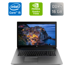 Мобильная рабочая станция Б-класс HP zBook 17 G6 / 17.3" (1920x1080) IPS / Intel Core i5-9400H (4 (8) ядра по 2.5 - 4.3 GHz) / 16 GB DDR4 / 480 GB SSD / nVidia Quadro T1000, 4 GB GDDR5, 128-bit / WebCam / TouchID