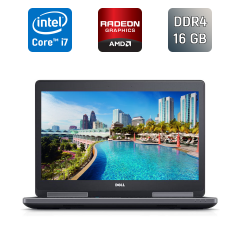Мобильная рабочая станция Dell Precision 7520 / 15.6" (1920x1080) IPS / Intel Core i7-7700HQ (4 (8) ядра по 2.8 - 3.8 GHz) / 16 GB DDR4 / 256 GB SSD / AMD Radeon Pro WX 4150, 4 GB GDDR5, 128-bit / HDMI