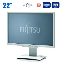 Монітор Б-класс Fujitsu B22W-6 White / 22" (1680x1050) TN / VGA, DVI, DisplayPort / VESA 100x100 / Вбудовані колонки 2x 1W