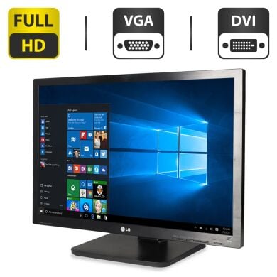 Монітор Б-клас LG 24EB23PM / 24" (1920x1080) IPS / VGA, DVI / Вбудовані колонки 2x 2W / VESA 100x100 + Кабелі (VGA або DVI та живлення) у комплекті